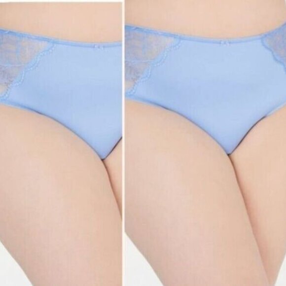 BOGO INC International Concepts Lace Inset Hipster Panties Yacht Blue 3X NEW Lot - Picture 1 of 10